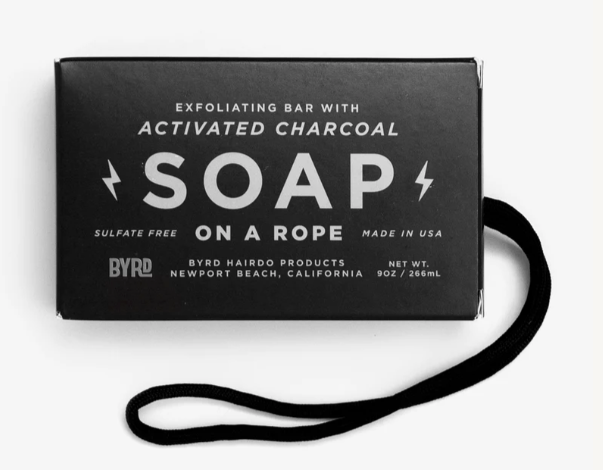 ACTIVATED CHARCOAL SOAP ON A ROPE